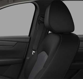 The leather seats in the all-new Mazda CX-60 Exclusive-Line grade.