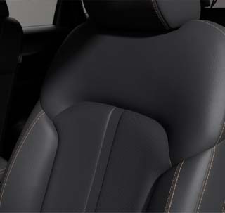 The leather seats in the all-new Mazda CX-60 Homura grade.