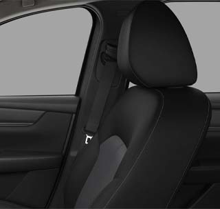 De stoelen in de All-New Mazda CX-60 Prime-Line worden geaccentueerd met een open geweven stof