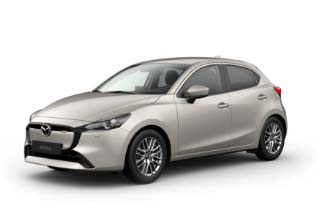 Το Mazda2 σε χρώμα αμαξώματος Platinum Quartz στην έκδοση Exclusive-Line