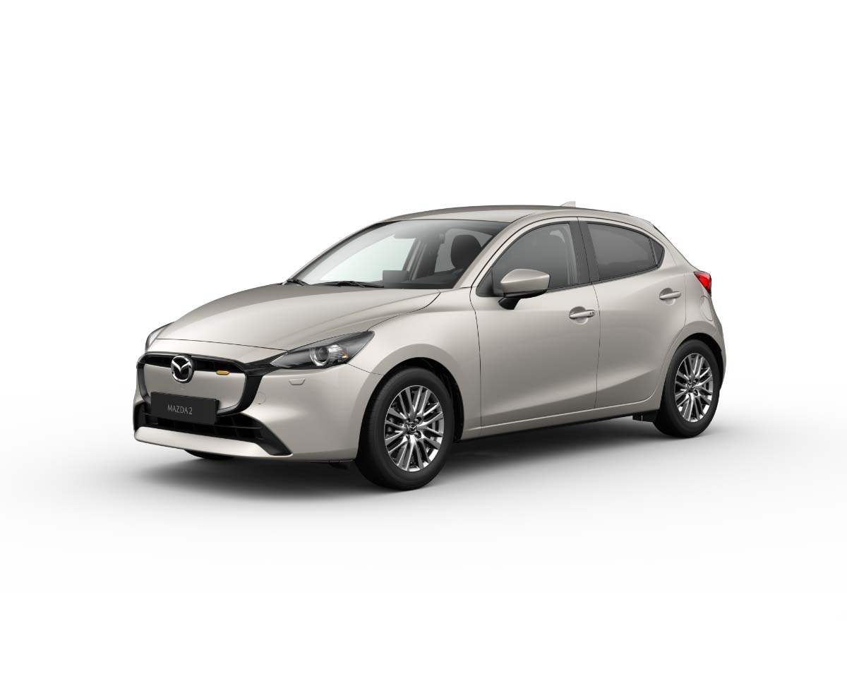 Το Mazda2 σε χρώμα αμαξώματος Platinum Quartz στην έκδοση Exclusive-Line