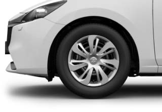 Οι ατσάλινες ζάντες 15” του Mazda2 στην έκδοση Prime-Line