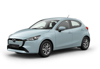 The Mazda2 in Air Stream Blue exterior colour in the Centre-Line grade