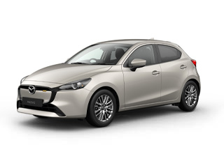 The Mazda2 in Platinum Quartz exterior colour in the Exclusive-Line grade