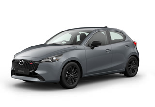 The Mazda2 in Polymetal Grey exterior colour in the Homura grade