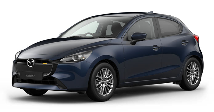 Mazda2 in Deep Crystal Blue