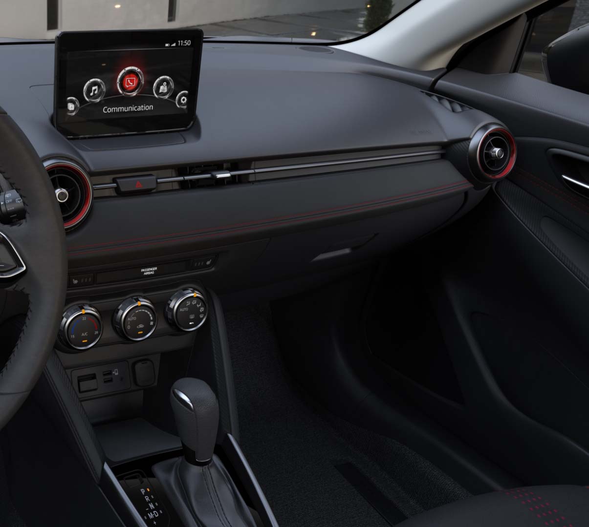 Lo schermo tattile da 7” all’interno della Mazda2 supporta Apple CarPlay™ wireless e Android Auto™