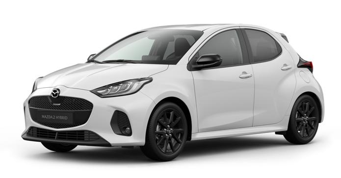 Mazda2 Hybrid v bílé barvě Lunar White