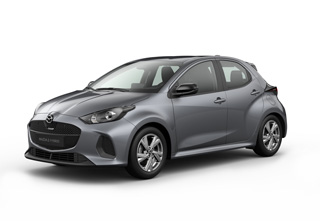 Mazda2 Hybrid i karrosserifarven Lead grey med Exclusive-line-udstyr