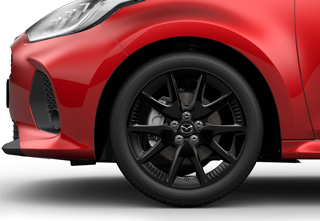 17" aluminiumsfælge på Mazda2 Hybrid med Homura Plus-udstyrsniveau