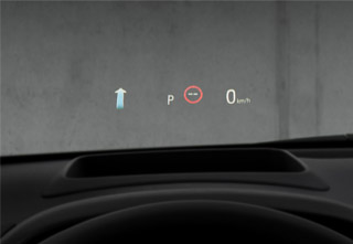 Η οθόνη Head-Up Display στο Mazda2 Hybrid στην έκδοση εξοπλισμού Homura Plus