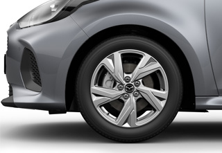 16 inch Alloy wheels on the Mazda2 Hybrid in the Exclusive-Line trim level