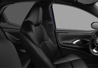 Synthetic leather seats in the Mazda2 Hybrid Homura trim level