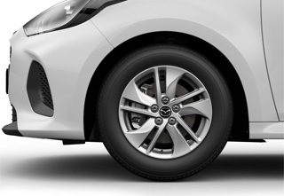 15 inch Alloy wheels on the Mazda2 Hybrid in the Centre-Line trim level