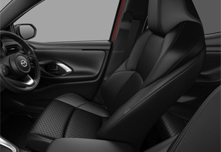 Fabric Seat with Synthetic leather side in the Mazda2 Hybrid Homura Plus trim level