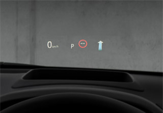 Head Up Display in the Mazda2 Hybrid Homura Plus trim level