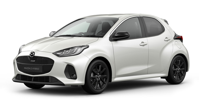 Mazda2 Hybrid in Northern White Pearl color