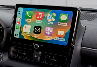 9 inch Center display on the Mazda2 Hybrid in the Prime-Line trim level