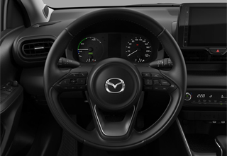 Bouton de démarrage du moteur de la Mazda2 Hybrid dans le niveau de finition Exclusive-line