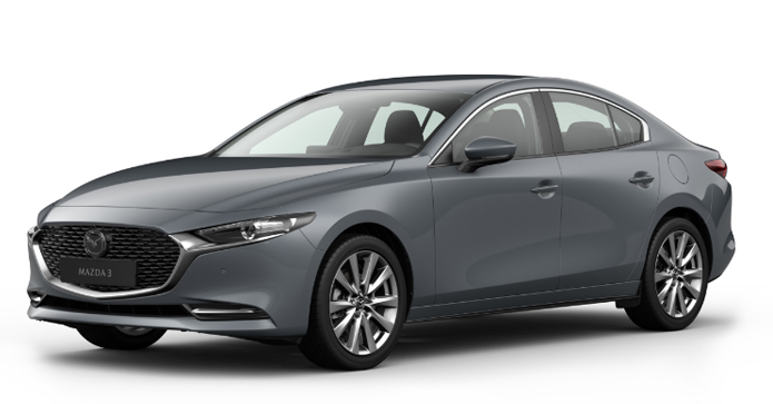 Mazda3 Sedan i farven Polymetal Grey