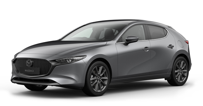 Mazda3 Hatchback in Machine Grey color