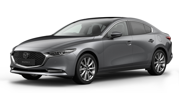 Mazda3 Saloon in Machine Grey color