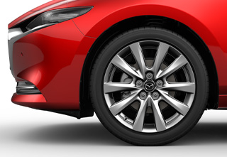 18 inch Alloy Wheel - Silver on the Mazda3 Saloon in the Takumi trim level