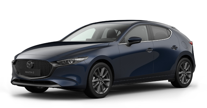 Mazda3 Хечбек в цвят Deep Crystal Blue