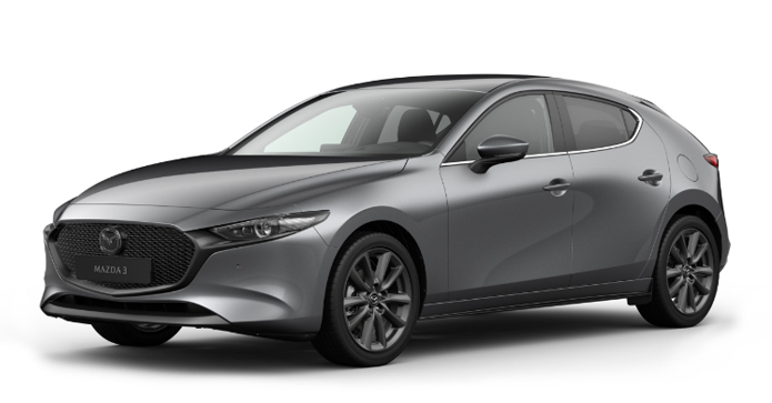 Mazda3 Хечбек в цвят Machine Grey