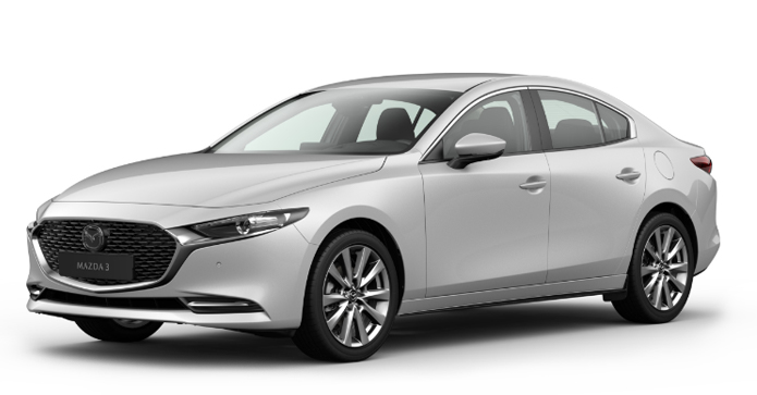 Mazda3 Седан в цвят Ceramic White