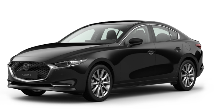 Mazda3 Sedan v barvě Jet Black