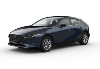 Mazda3 Hatchback in Deep Crystal Blue color in Centre-Line equipment