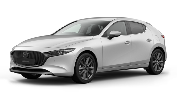 Mazda3 Hatchback in Ceramic White color