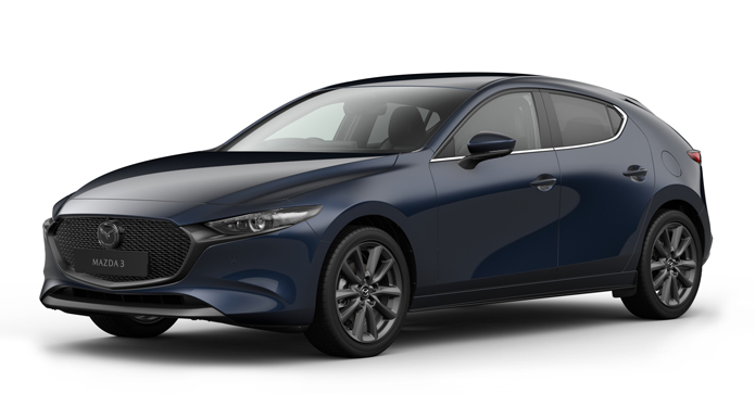 Mazda3 Hatchback in Deep Crystal Blue color