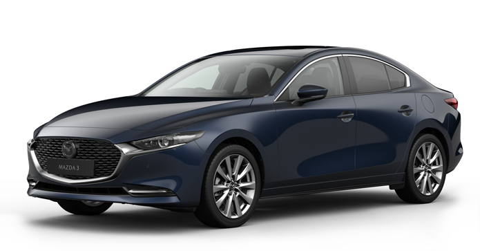 Mazda3 Saloon in Deep Crystal Blue color