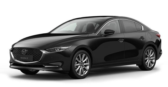 Mazda3 Saloon in Jet Black color