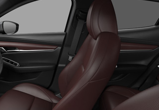 The Black Leather Seat in the Mazda3 Hatchback Takumi equipment.