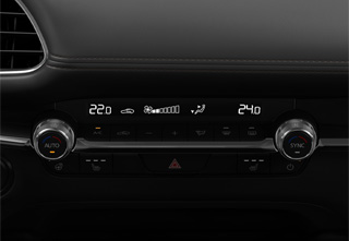 Dual A/C Auto with Rear Seat Air Vent Outlets in Mazda3 Hatchback Centre-Line equipment