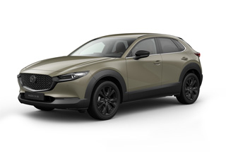 Mazda CX-30 în culoarea caroseriei Zircon Sand cu nivel de echipare Nagisa