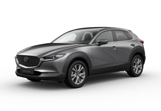 Mazda CX-30 mit Lackierung in Machine Grey in der Ausstattungsvariante Exclusive-Line