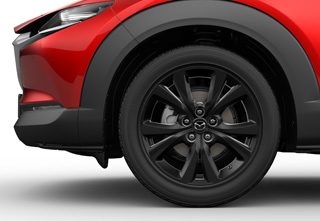 18-Zoll-Leichtmetallfelgen – Schwarz am Mazda CX-30 in der Ausstattungsvariante Homura