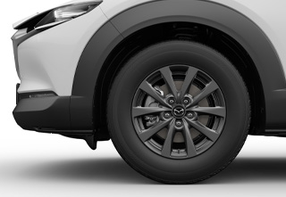 16-Zoll-Leichtmetallfelgen des Mazda CX-30 in der Ausstattungsvariante Prime-Line