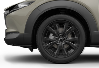 Jante din aliaj de 18” negre la modelul Mazda CX-30 cu nivel de echipare Nagisa