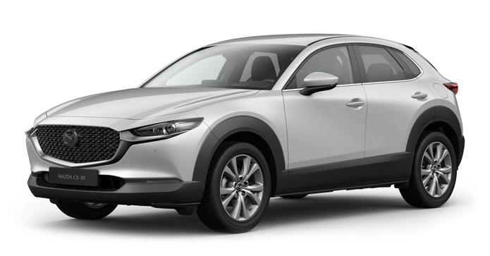 Mazda CX-30 v barvě Ceramic White