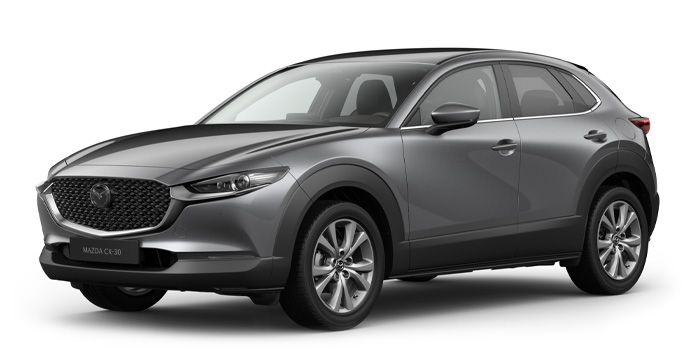 Mazda CX-30 v barvě Šedá Machine Grey