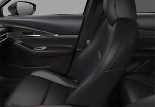 Black Leather Seat in Mazda CX-30 Takumi equipment.