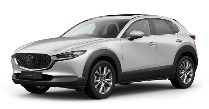 Mazda CX-30 in Ceramic White color