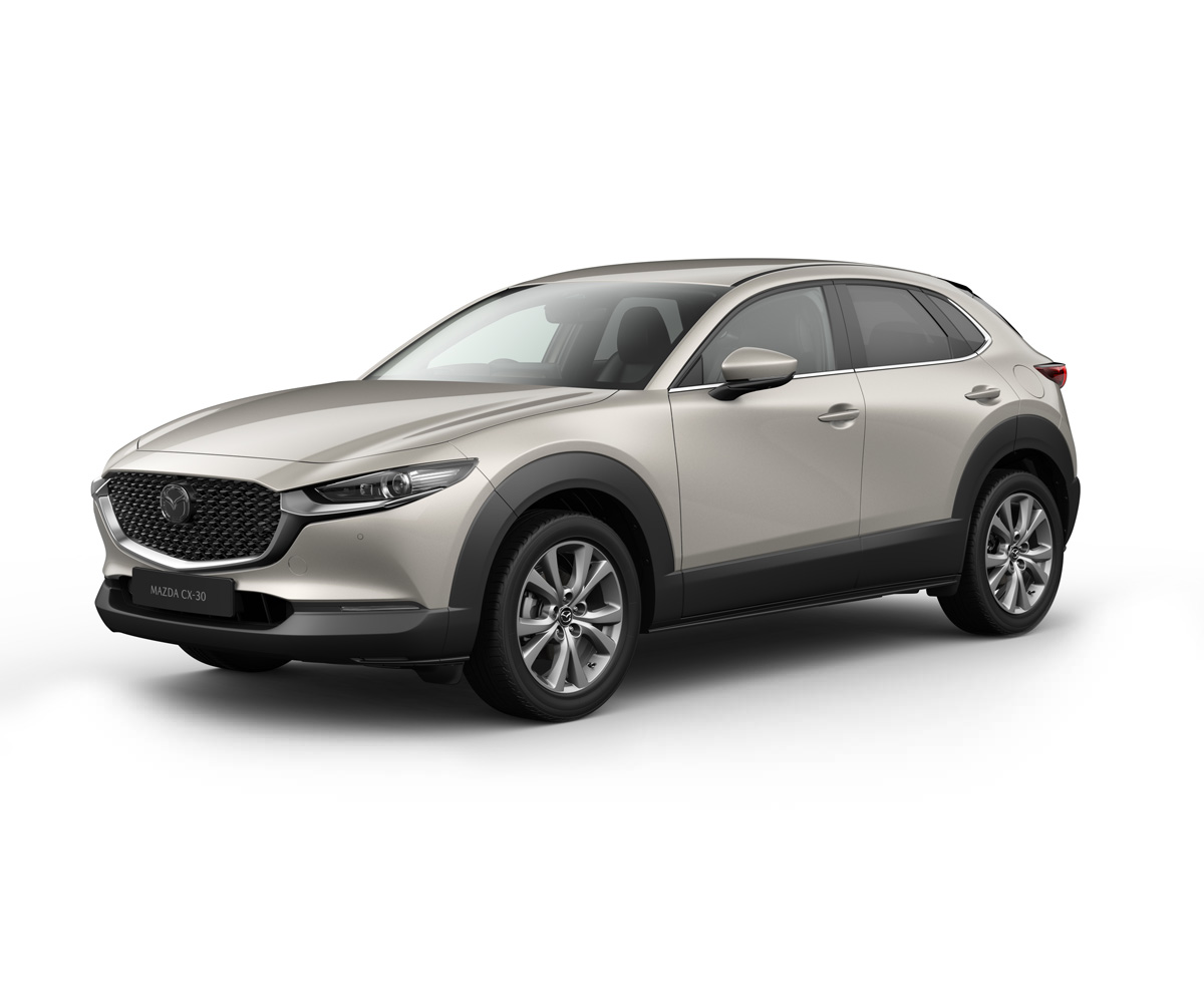 Mazda CX-30 in Platinum Quartz body color in Takumi equipment