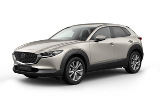 Mazda CX-30 in Platinum Quartz body color in Takumi equipment