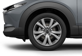 18" lichtmetalen velgen - Zilver (215/55/R18) op de Mazda CX-30 in Centre-Line